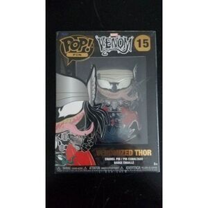 #15 Venomized Thor Funko Pop! Big Metal Enamel Pin Marvel Stand Included